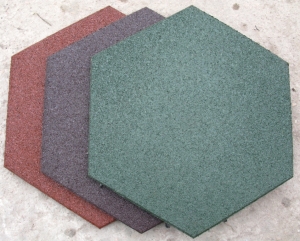 Резиновая плитка шестиугольник 470х470 20-30 мм